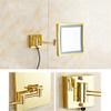 Feiyxu Wall Mounted Lighted Vanity Mirror with Lights,3X Magnifying Bathroom Makeup Mirror,8 Inch Bathroom with Light Mirror,Folding Telescopic Makeup Mirror for Home Makeup, Shaving view 2