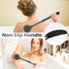 Back Brush Long Handle for Shower, 20.5 Bath Brush, Back Scrubber, Shower Body Brush with Curved Handle for Elderly Disabled, Limited Mobility, Frozen Shoulder,Men and Women view 4