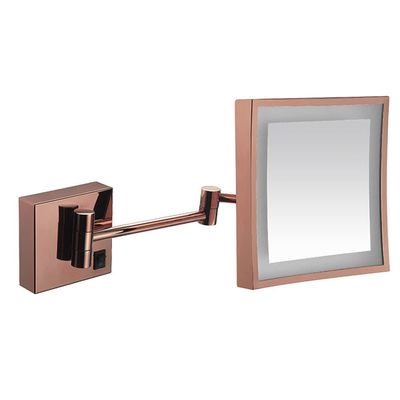 Feiyxu Wall Mounted Lighted Vanity Mirror with Lights,3X Magnifying Bathroom Makeup Mirror,8 Inch Bathroom with Light Mirror,Folding Telescopic Makeup Mirror for Home Makeup, Shaving