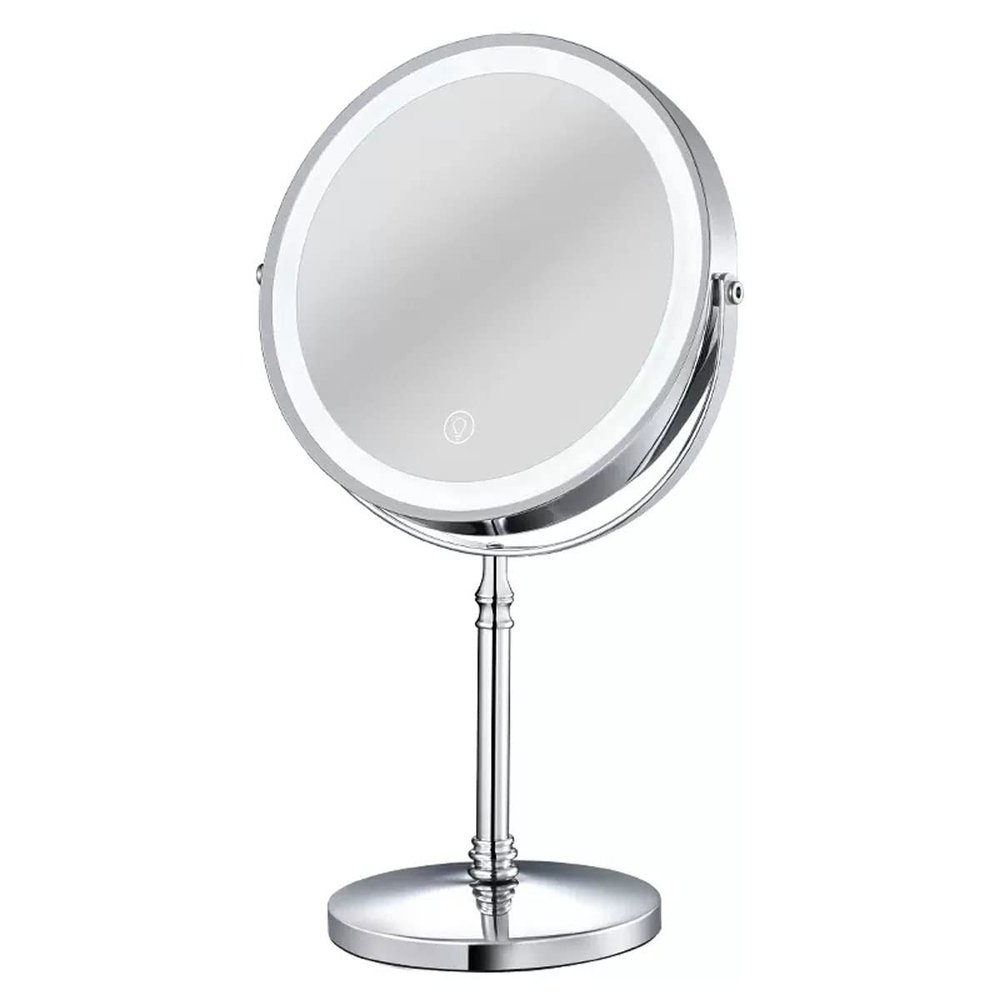 Feiyxu Makeup Mirror,7 Inch LED Lighted Vanity Swivel Mirror 1x/7x Magnifying Double Sided Mirror,USB Operated 360 Degree Rotation Cosmetic Mirror Light Up Mirror, Cosmetic Studio, Jewelry Store