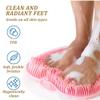 2 PCS Shower Foot & Back Scrubber, Massage Pad, Wall-Mounted Back Scrubber, Silicone Bath Massage Cushion Brush with Suction Cups, Bathroom Wash Foot Mat Exfoliating Dead Skin Foot Brush view 3