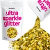Hemway Ultra Sparkle Glitter - Gold | 100g Multi Size Metallic Flakes for Resin & Epoxy Crafts | Supplies for Tumblers, Festival, Art, Decoration view 1