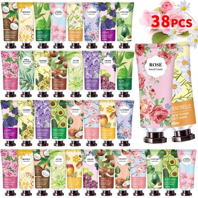INALIER 38 Pack Hand Cream Bulk Christmas Gifts for Women, Stocking Stuffers for Women, Teen Girls, Coworkers & Teachers, Nurses Gifts, Hand Cream for Dry Cracked Hands,Mini Travel Size Hand Lotion