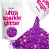 Hemway Ultra Sparkle Glitter - Purple Holographic | 100g Multi Size Metallic Flakes for Resin & Epoxy Crafts | Supplies for Halloween Craft and Decorations, Autumn Decor, Masks, Art view 1