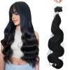 16 Inch Micro Loop Hair Extensions Body Wave Microlink Human Hair Misslala Microbead Hair extensions Color #1 Jet Black Micro Bead Remy Hair Extension Real Human Hair Micro Link Extensions 50S 50G view 1