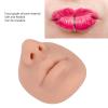 Dioche Silicone Piercing Model with Mouth, Flexible Soft Imitation Nose Model, Reusable Nose Displays for Teaching, Approx. 7 x 7.5 x 4.2cm (Medium Skin Color) view 2