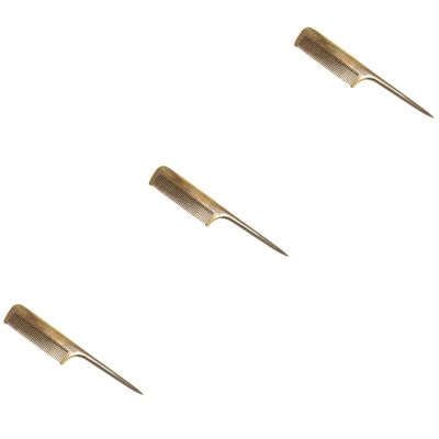 minkissy 3pcs Green Sandalwood Fine Tooth Comb Pointed Tail Handle Natural Scalp for Hair Smoothing and Styling for and Men