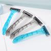 100 Pack Disposable Razors Individually Wrapped, Razors Bulk, Twin Stainless Steel Blade Razors for Hotel, Travel, Airbnb, Homeless (Blue) view 3