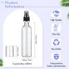 Eccliy 32 Pcs 8 oz Spray Bottles Fine Mist Cleaning Bottles Clear Empty Plastic Travel Sprayer Refillable Sprayer with Cap for Cleaning Solutions Oils Travel Perfumes(Black,Clear) view 2