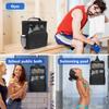 AB1 Shower Caddy Bag Portable Hanging Shower Tote Bags with Hook Travel Toiletry Bag for Men and Women Large Cosmetics Makeup Organizer Pouch for College Dorm Room AB1(Black) view 4