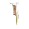 Beaupretty Green Sandalwood Fine Tooth Comb Handle Wooden Hair Comb for Smoothing and Styling for Women Hair Care and Scalp Massage Pointed Tail Design view 2