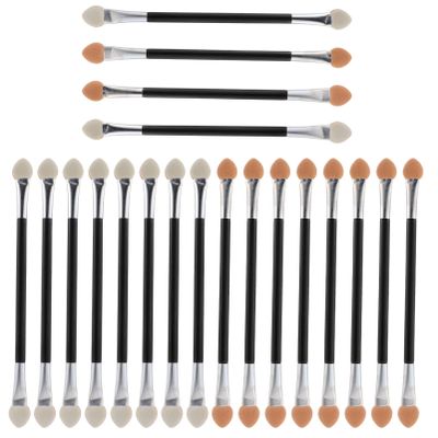 for Double Head Long with Women Double-ended Sides Tools Disposable Sponge Brush Eyeshadow Applicator Tool Eyeliner Shadow Handle Makeup Ladies Eye