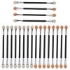 for Double Head Long with Women Double-ended Sides Tools Disposable Sponge Brush Eyeshadow Applicator Tool Eyeliner Shadow Handle Makeup Ladies Eye view 1