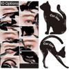 ALAYNA Eyeliner Stencils for Cat Eye Winged Eyeliner and Smokey Eyeshadow Applicators Shaper Tool Guide Cat Eyeliner Sticker Eyebrow Pencil Stencil 10 Different Effects, 2 Pack view 2