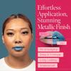 Aromi Teal Blue Metallic Liquid Lipstick | Turquoise, Sea Foam Lip Color with Shimmery Finish, Vegan, Cruelty-free, Long-lasting, Smudge Proof (Arctic Teal) view 3