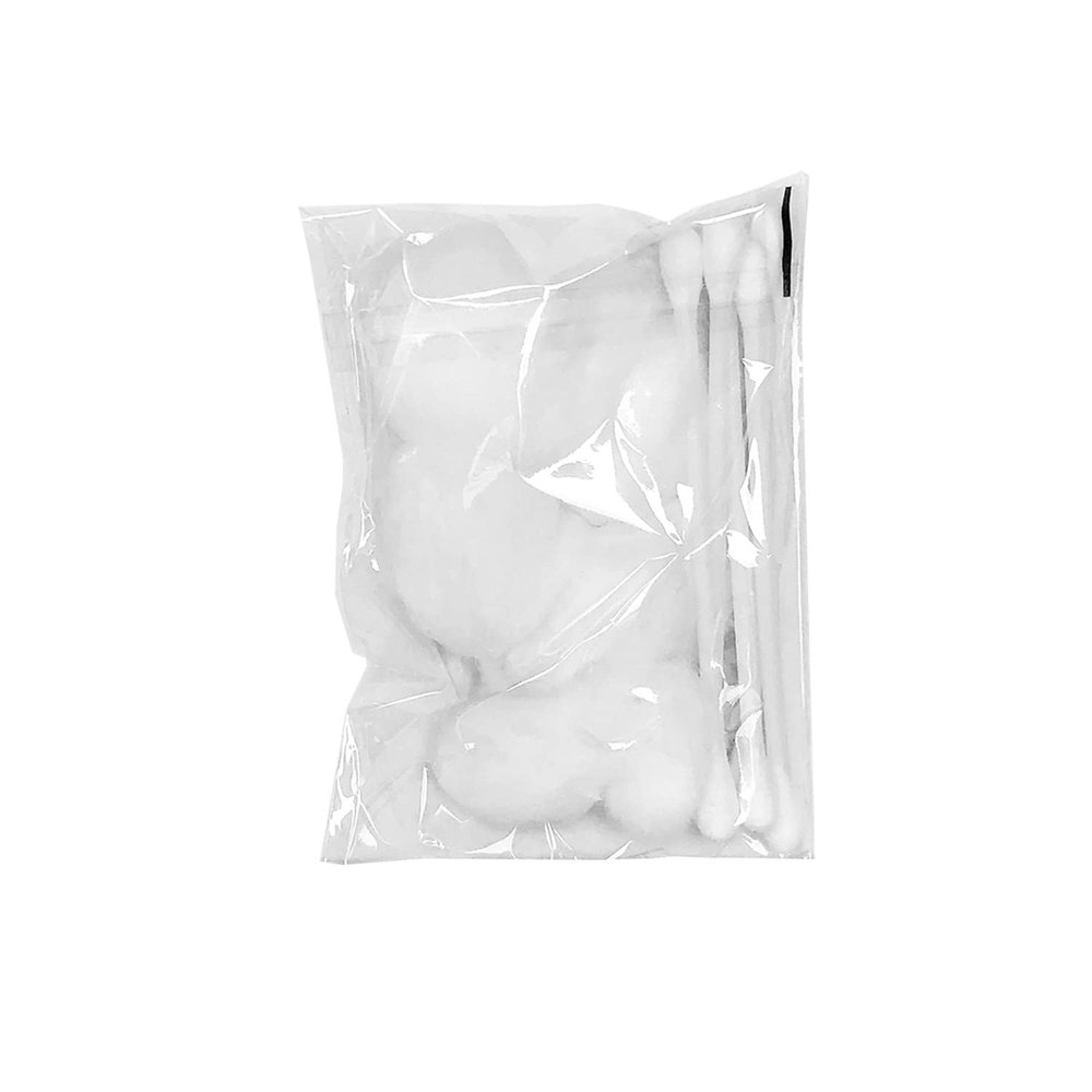Cotton Balls & Ear Swabs in Clear Plastic Bag, Packed 500
