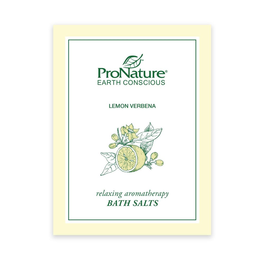 Pro Nature Relaxing Lemon Verbena Bath Salts, 30g Envelope Packets, Packed 100
