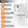 4 Pairs Touch Screen Moisturizing Gloves White Cotton Moisturizing Gloves Overnight Bedtime Heal Eczema Sleeping Lotion Hand Spa Treatment Gloves Repair Rough Cracked Dry Chapped Hands Skin(White) view 2