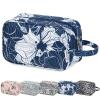 Narwey Travel Toiletry Bag for Women Traveling Dopp Kit Makeup Bag Organizer for Toiletries Accessories Cosmetics (Blue Lotus) view 1