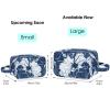 Narwey Travel Toiletry Bag for Women Traveling Dopp Kit Makeup Bag Organizer for Toiletries Accessories Cosmetics (Blue Lotus) view 3