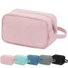 Narwey Travel Toiletry Bag for Women Traveling Dopp Kit Travel Bag for Toiletries Cosmetic Bag Makeup Bag Medicine Bag for Traveling (Pink) view 1
