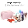 Narwey Travel Toiletry Bag for Women Traveling Dopp Kit Travel Bag for Toiletries Cosmetic Bag Makeup Bag Medicine Bag for Traveling (Pink) view 3