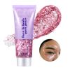 Go Ho Pink Face Body Glitter Gel,Singer Concerts Pink Face Paint Makeup Holographic Chunky Sequins Glitters for Lip/Hair/Nails,Music Disco Outfit for Woman,Festival Rave Accessories,52g view 1