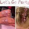 Go Ho Pink Face Body Glitter Gel,Singer Concerts Pink Face Paint Makeup Holographic Chunky Sequins Glitters for Lip/Hair/Nails,Music Disco Outfit for Woman,Festival Rave Accessories,52g view 4
