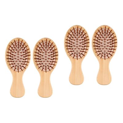 LALAFINA 4pcs Styling Combs for Massage Wooden Handle Comfortable for and Travel