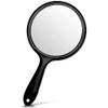 AKOAK 1 Pack Handheld Mirror, Double Sided 3X /1x Magnifying Travel Makeup Mirror with Hook Hole for Bathroom, Bedroom, Home and Salon, Haircut/Makeup Applications (Black) view 1