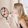 AKOAK 1 Pack Handheld Mirror, Double Sided 3X /1x Magnifying Travel Makeup Mirror with Hook Hole for Bathroom, Bedroom, Home and Salon, Haircut/Makeup Applications (Black) view 4