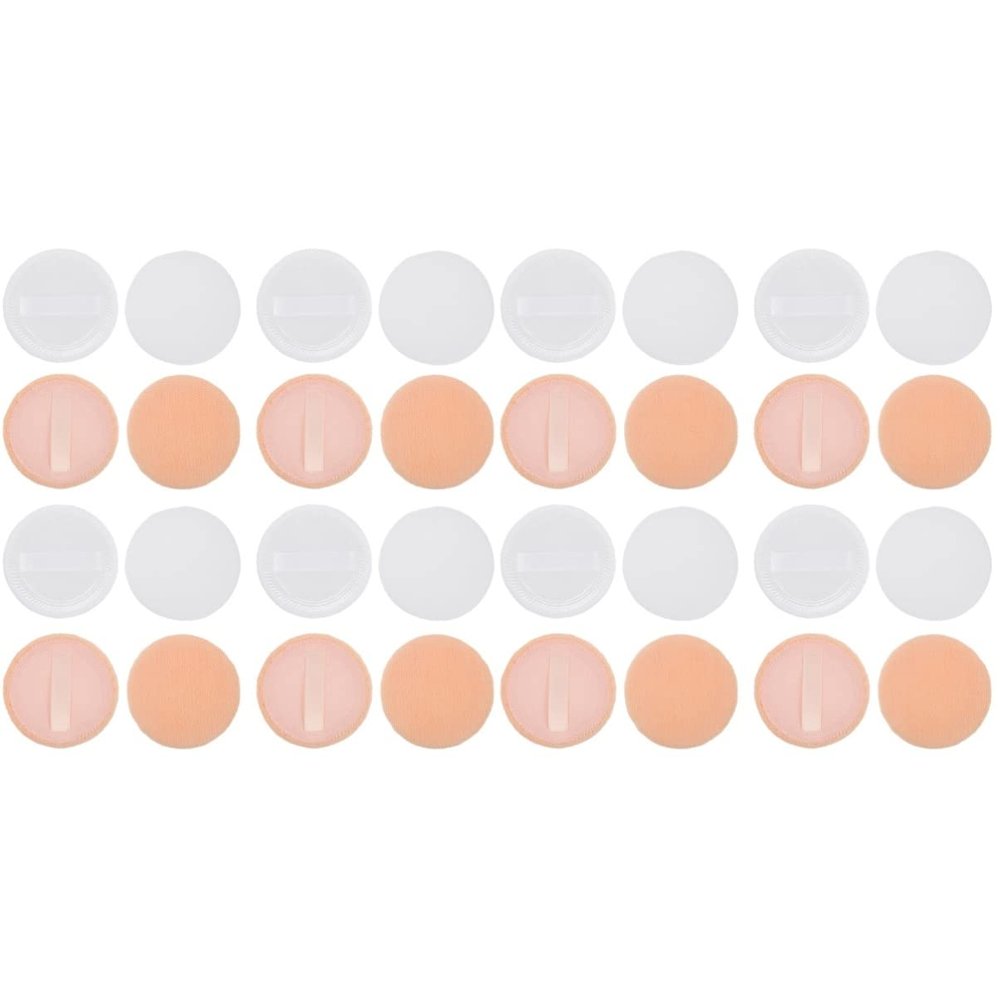 Beaupretty 40pcs Makeup Sponge Cotton Rounds Round Powder Puff Great for Salons Home Travel Professional Easy to Wash