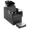 BarberPub Shampoo Barber Classic Chair, Ceramic Shampoo Bowl Sink Chair Station for Spa Beauty Salon 9080 (Grey) view 1