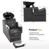 BarberPub Shampoo Barber Classic Chair, Ceramic Shampoo Bowl Sink Chair Station for Spa Beauty Salon 9080 (Grey) view 2
