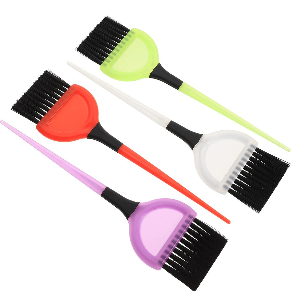 Beavorty 4pcs Hair Dyeing Brush Professional Hair Coloring Tools for Salon and Home Use Easy Application Random Colors