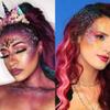 Go Ho Rose Purple Face Body Glitter Gel,Mardi Gras Purple Face Paint Makeup,Holographic Chunky Sequins Glitters for Eye Lip Hair Nails,Festival Rave Accessories,52g view 3