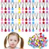 36 Pieces Hair Ties Balls Ponytail Holders Colorful Twin Bead Ponytail Balls 80s 90s Elastic Hair Accessories for Baby Kid(12 mm, Multicolor) view 1