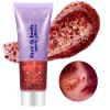 Go Ho Red Face Body Glitter,Singer Concerts Red Face Paint Glitter Makeup,Holographic Chunky Sequins Glitters for Eye Lip Hair Nails,Festival Rave Accessories,52g view 1