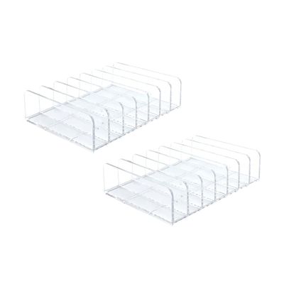 2 Pcs Acrylic Eyeshadow Palette Organizer,7-Cell Cosmetic Storage,Accessories Storage Organizer for Cosmetic