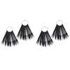 Beaupretty 4sets Fan Shaped Nail Display Wheel Color Plates for Nail Art Practice Black Color Sample Sticks for Beginners and Professionals view 1