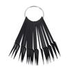 Beaupretty 4sets Fan Shaped Nail Display Wheel Color Plates for Nail Art Practice Black Color Sample Sticks for Beginners and Professionals view 2