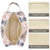 Narwey Travel Toiletry Bag for Women Traveling Dopp Kit Travel Bag for Toiletries Cosmetic Bag Makeup Bag Medicine Bag for Traveling (Beige Flamingo) view 4