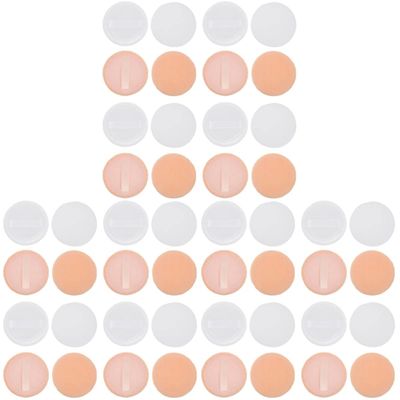 Beaupretty 60pcs Cosmetic Puff Loose Powder Applicators for Foundation and Concealer Soft Makeup Strap for Makeup Application