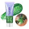 Go Ho Green Face Body Glitter,St Patricks Day Face Glitter Makeup,Green Face Paint Holographic Chunky Sequins Glitters for Eye Lip Hair Nails,Festival Rave Accessories,52g view 1