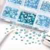 Beadsland 4300pcs Flatback Rhinestones,Blue Rhinestone Nail Gems Round Crystal Rhinestones for Crafts,Mixed 6 Sizes with Picking Tweezers and Wax Pencil Kit, SS6-SS20,Aquamarine view 3