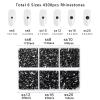 Beadsland 4300pcs Flatback Rhinestones,Black Rhinestone Nail Gems Round Crystal Rhinestones for Crafts,Mixed 6 Sizes with Picking Tweezers and Wax Pencil Kit, SS6-SS20,Jet Black view 4