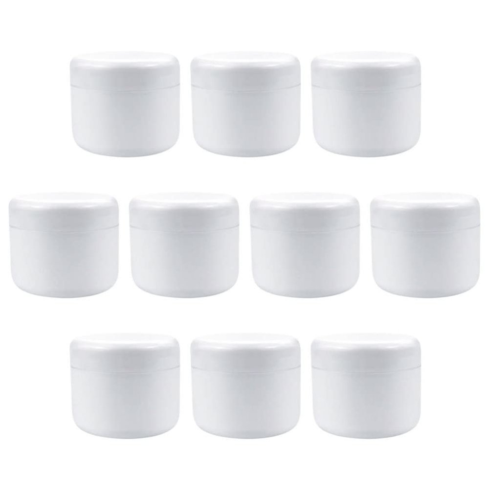 Beaupretty 10pcs Portable Cream Boxes for Travel Practical Cosmetic Sample Containers Lightweight Jars for Body Lotion and Face Cream Each for Camping and Business Trips