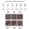 Beadsland 4300pcs Flatback Rhinestones,Blue Rhinestone Nail Gems Round Crystal Rhinestones for Crafts,Mixed 6 Sizes with Picking Tweezers and Wax Pencil Kit, SS6-SS20,Blue Volcano view 3