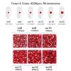 Beadsland 4300pcs Flatback Rhinestones,Light Red Rhinestone Nail Gems Round Crystal Rhinestones for Crafts,Mixed 6 Sizes with Picking Tweezers and Wax Pencil Kit, SS6-SS20,Light Siam view 3