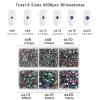 Beadsland 4300pcs Flatback Rhinestones,Green Rhinestones Nail Gems Round Crystal Rhinestones for Crafts,Mixed 6 Sizes with Picking Tweezers and Wax Pencil Kit, SS6-SS20,Green Volcano view 3